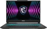 MSI Cyborg 15 A2RVE Gaming Laptop, 15.6" FHD IPS 144Hz Display, Intel Core 7 240H Processor, 16GB RAM, 512GB SSD, NVIDIA GeForce RTX 4050 6GB Graphics, English-Arabic Keyboard, Windows 11, Translucent Black